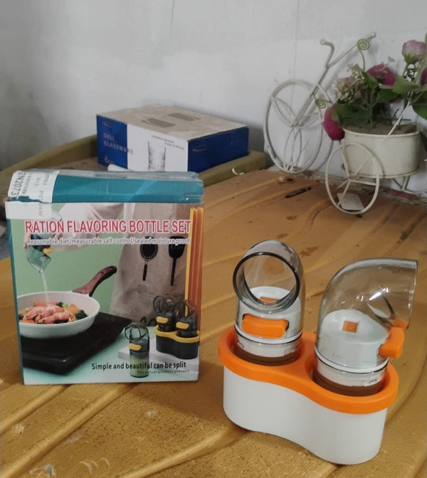 2-in-1 Seasoning Dispenser Set with Base